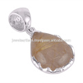 Rutilated Gemstone 925 Solid Silver Pendant Jewelry